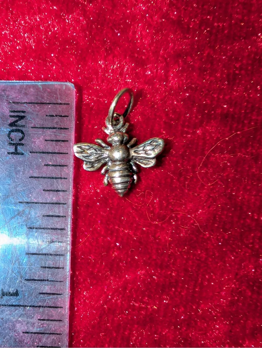 Vintage .925 Silver Bee Charm Pendant